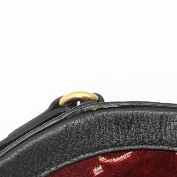 Gucci Ophidia Round Shoulder Bag GG Velvet Mini Red 574978 - Picture 4 of 14